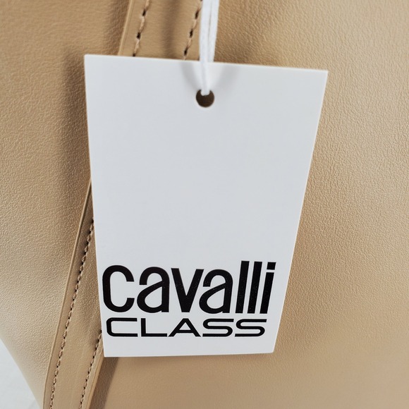 Cavalli Class Sandra Shopper Tote Bag Almond Buff Satchel Handbag Purse New - Picture 8 of 8